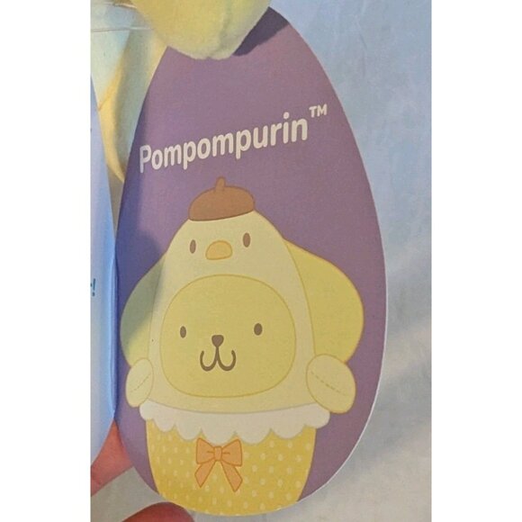 NWT Sanrio Pompompurin Plushie Squishmallows Easter Chick Hat 10" Stuffed Animal - Picture 14 of 16